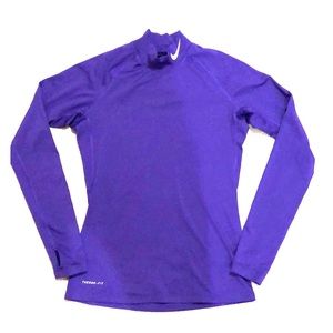 Therma fit purple Nike pro long sleeve shirt